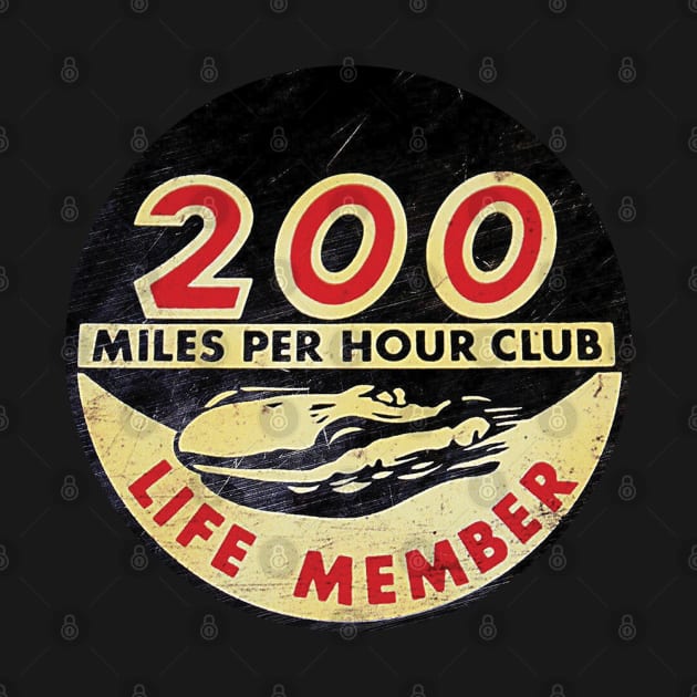 Vintage Bonneville Salt Flats 200 Miles Per Hour Club Life Member emblem by retropetrol