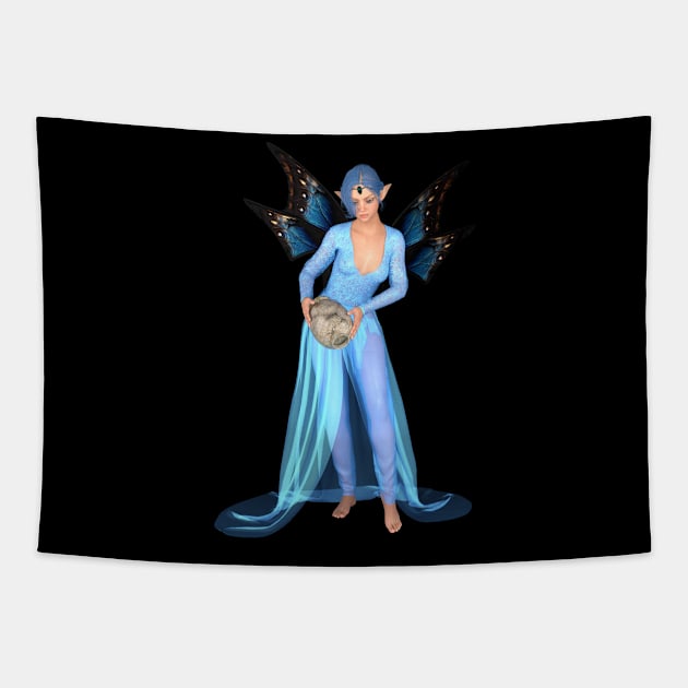 Aquarius woman girl fairy faerie elf water carrier Tapestry by Fantasyart123