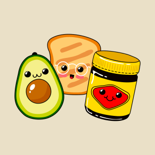 Vegemite and Friends - Vegemates - Cute Vegetarian Spread - Avocado - Toast - Australia T-Shirt