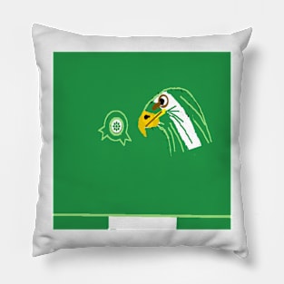 Green Sporty Nigeria on White Background Pillow