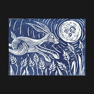 Moon Hare Lino Cut T-Shirt