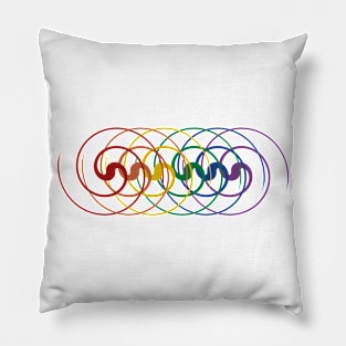 Rainbow Harmony (transparent) Pillow