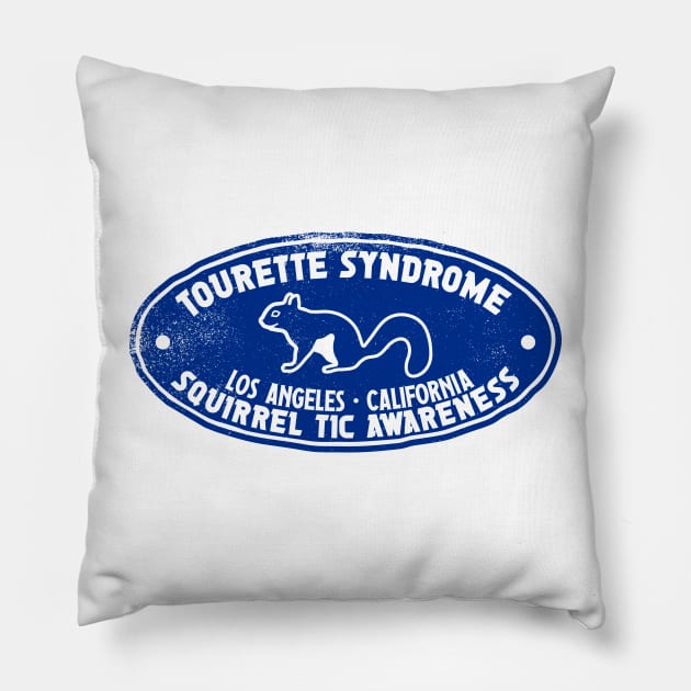 Squirrel Tics - Tourette Syndrome Awareness Pillow by Annelie