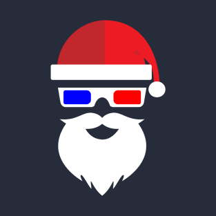 3d Glasses Santa Hat and Beard Shirt T-Shirt