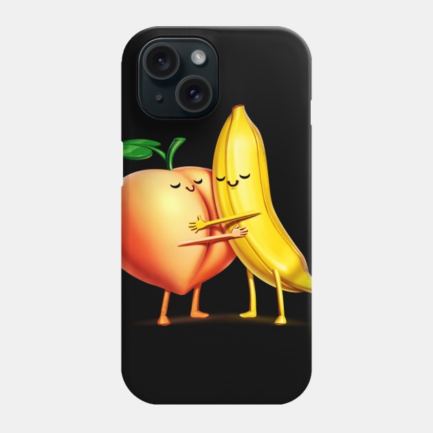 Peach and Banana Cute Friends Phone Case by Tobe_Fonseca