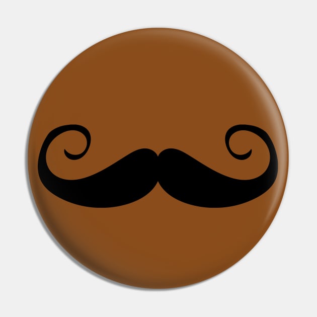 Moustache - Curly (Skin tone E) Pin by helengarvey