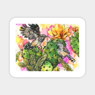 Cactus Wrens Magnet