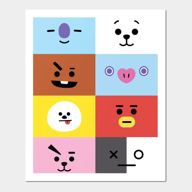 bt21 all in one bts posters and art prints teepublic