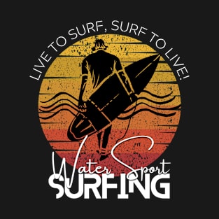 Surfing with Life Quotes T-Shirt