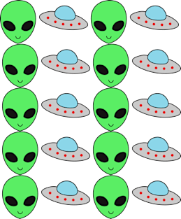 I Want To Believe Cute Outer Space Alien Flying Saucer Magnet