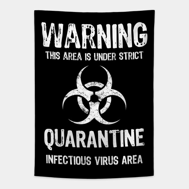 Virus Quarantine Biohazard Symbol Tapestry by Scar