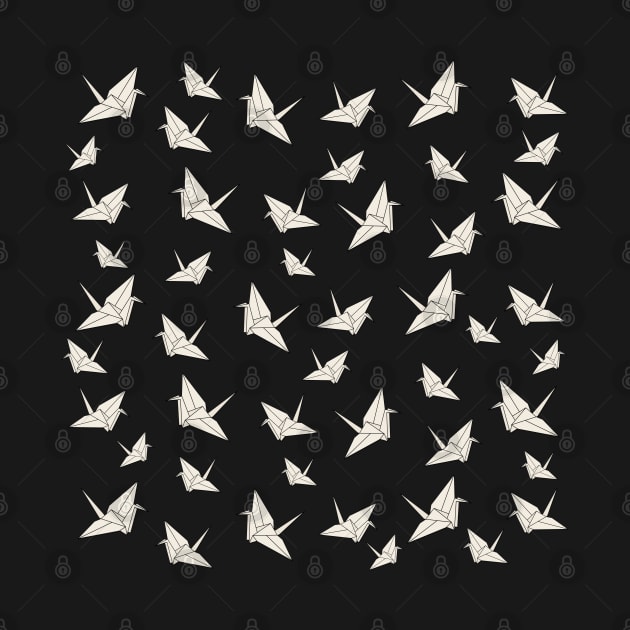 Paper Cranes Pattern by valentinahramov