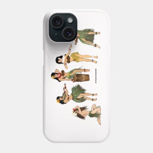 Hula Girls Chilling Dancing the Hula wht Phone Case