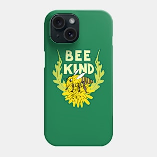 Bee Kind Cute Honeybee on a Dandelion Phone Case