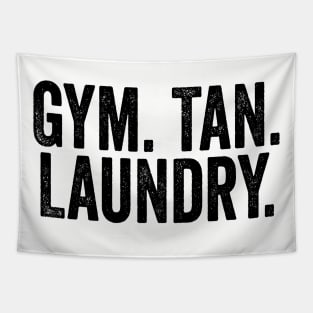 Gym Tan Laundry Black Tapestry