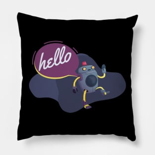 HUE saying hello Final Space design Pillow