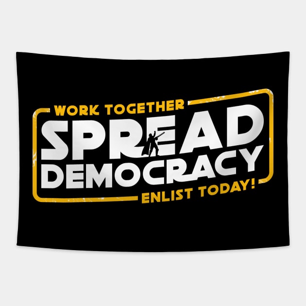 Spread Democracy Helldivers 2 Tapestry by technofaze