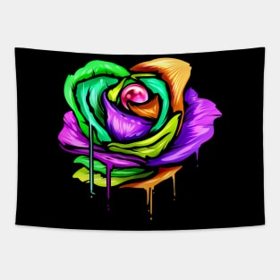 Painted And Colored Rose For Mardi Gras Tapestry