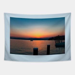 Sunset over Lake Garda Tapestry