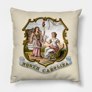 1876 North Carolina Coat of Arms Pillow