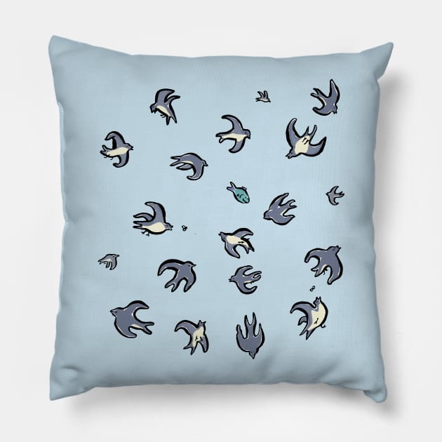 swallows Pillow by greendeer