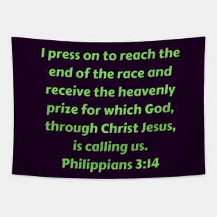 Bible Verse Philippians 3:14 Tapestry