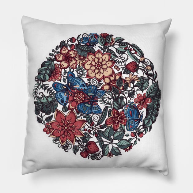 Circle of Friends in Colour Pillow by micklyn