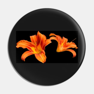 Orange Lilies Pin