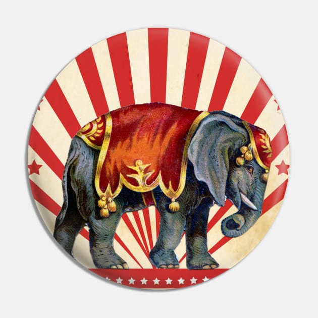 Vintage Circus Elephant Pin by Cottage Bunny