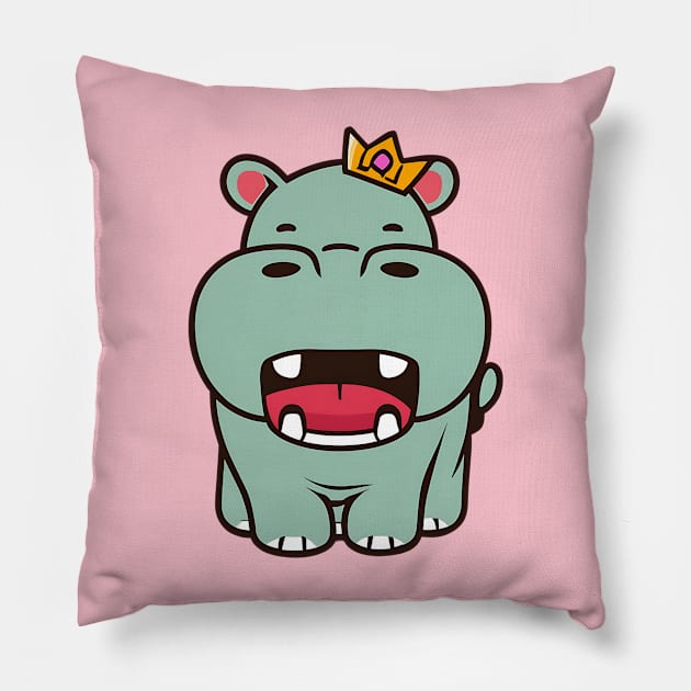 Cute Kawaii Hippo Pillow by NomiCrafts