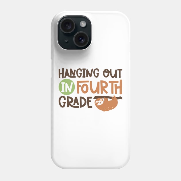 Hanging Out in Fourth Grade Kids School Back to School Funny Phone Case by ThreadSupreme