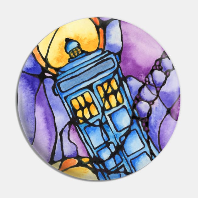 Abstract Tardis Pin by AlstonArt