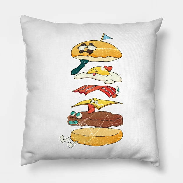 Fam Burger Pillow by bluerockproducts