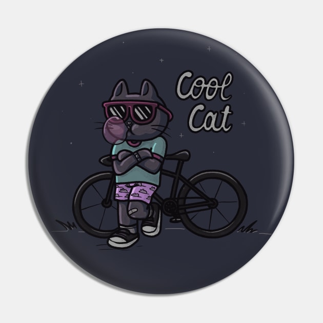 Cool Cat Pin by spookylili