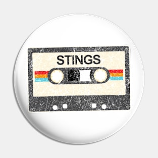 kurniamarga vintage cassette tape Stings Pin