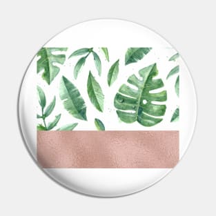 Lush ferns - rose gold Pin