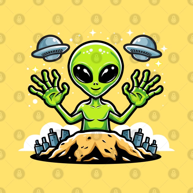 Alien Say Hello by Arief Uchiha