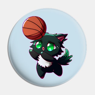 Cat playing basketball Pin