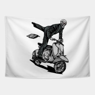 Skull Rider Vespa Tapestry