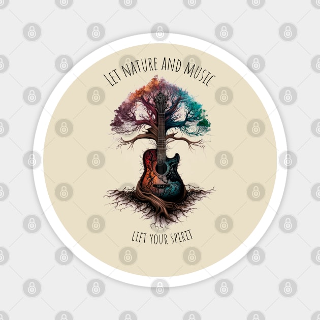 Acoustic Guitar Tree Of Life T-Shirt Nature Guitarist Gift Acoustic Guitar Tree Of Life T-Shirt Nature Guitarist Gift