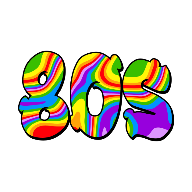 80S RAINBOW 1980 Retro by SartorisArt1