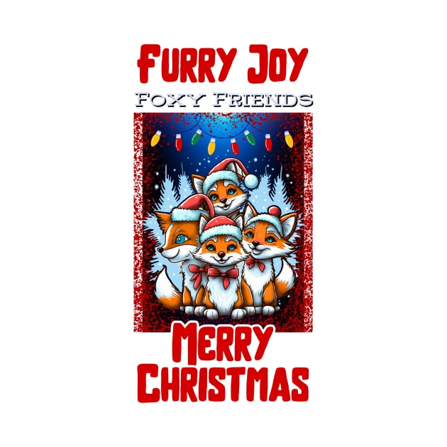 Foxy Friends: Merry Christmas Joy by DaShirtXpert