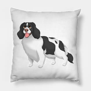 Black & White English Springer Spaniel Dog Pillow