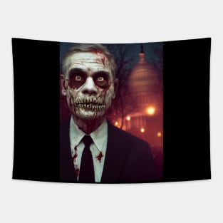 Zombie USA President Portrait Tapestry