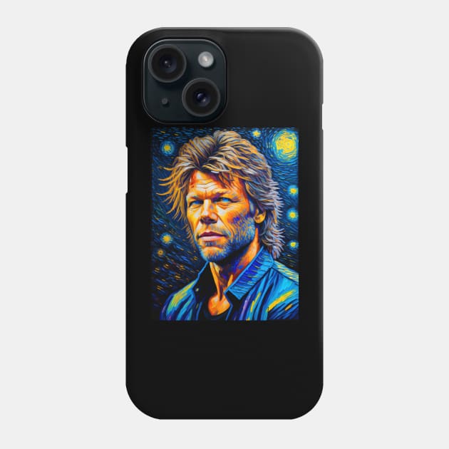 Jon in starry night Phone Case by FUN GOGH