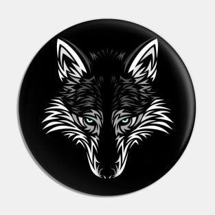 Tribal wolf face Pin