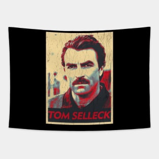 80s Retro pop art Tom Selleck Tapestry