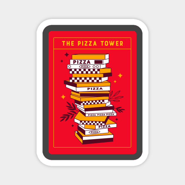 The Pizza Tower Tarot Magnet by Precious Elements