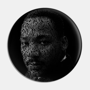 Martin Luther King Jr. word portrait using his famous speech Pin