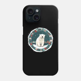 Polar Bear in Ornament, Love Bears Phone Case